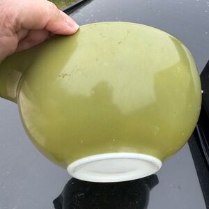 Elegant Green Ceramic bowl milk glass beautiful green